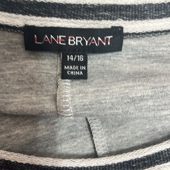 Lane Bryant Striped Top with Pearl Accents - Picture 8 of 9